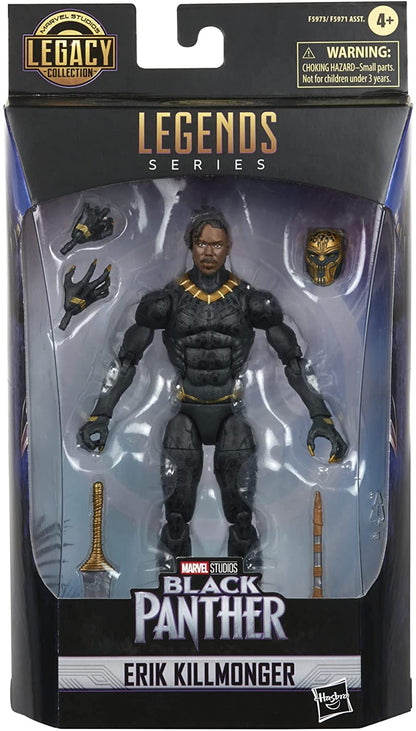 Black Panther Killmonger Figura De Acción Legacy Marvel Legends Hasbro 16 Cm