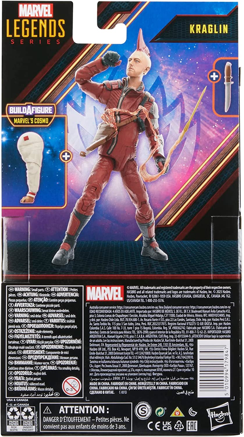 Kraglin Figura De Acción Guardians Of The Galaxy Volume 3 Marvel Legends Hasbro 16 Cm
