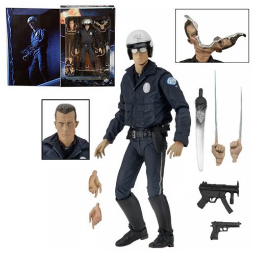 T-1000 Motorcycle Cop Figura De Acción Terminator 2 Judgemente Day Neca 18 Cm