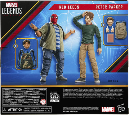 Pack Peter Parker y Ned Leeds Figura De Acción Spiderman Homecoming Marvel Legends Hasbro 17 Cm