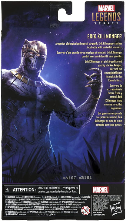 Black Panther Killmonger Figura De Acción Legacy Marvel Legends Hasbro 16 Cm