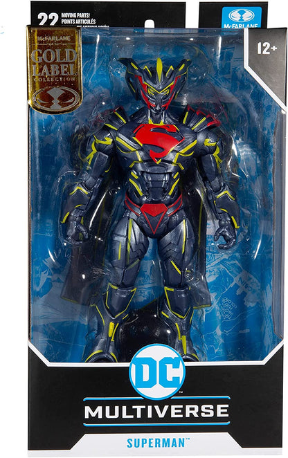 Superman Energized Armor Figura de Acción Energized Unchained Armor Dc Multiverse Mcfarlane Toys 19 Cm