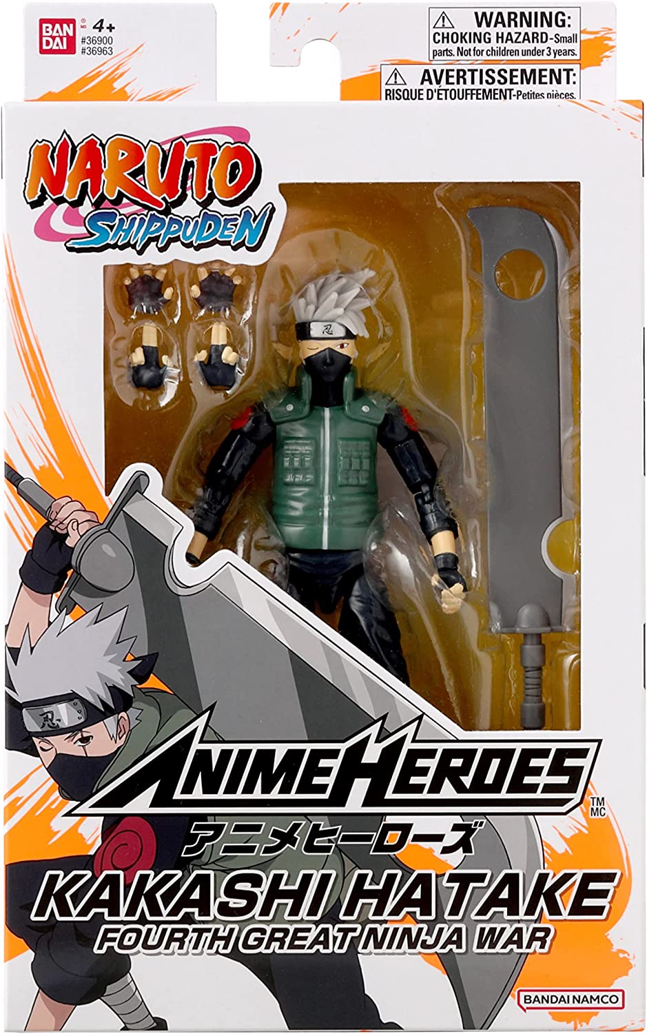 Hatake Kakashi Figura de Acción Fourth Great Ninja War Naruto Shipudden Anime Heroes Bandai 16 Cm