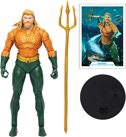 Aquaman Clásico Figura De Acción Justice League: Endless Winter Dc Mcfarlane Toys 19 Cm