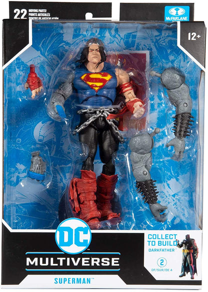 Superman Death Metal Figura de Acción Dc Multiverse Mcfarlane Toys BAF Darkfather18 Cm