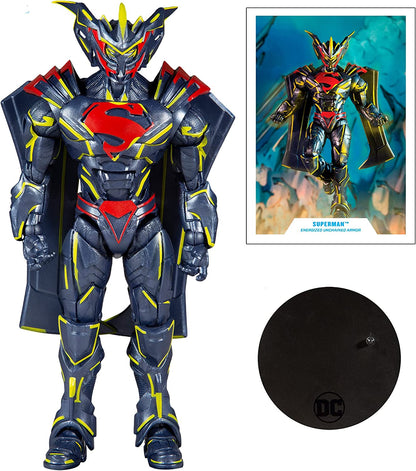 Superman Energized Armor Figura de Acción Energized Unchained Armor Dc Multiverse Mcfarlane Toys 19 Cm
