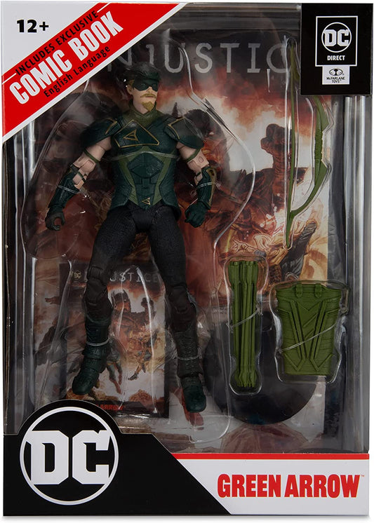 Green Arrow / Flecha Verde Figura De Acción Injustice 2 Comic Dc Multiverse Mcfarlane Toys 18 cm